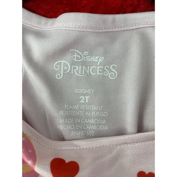 Disney Beautiful Pink‎ Princess Shimmery Tulle Fancy Nightgown, Size 2T - Picture 10 of 10